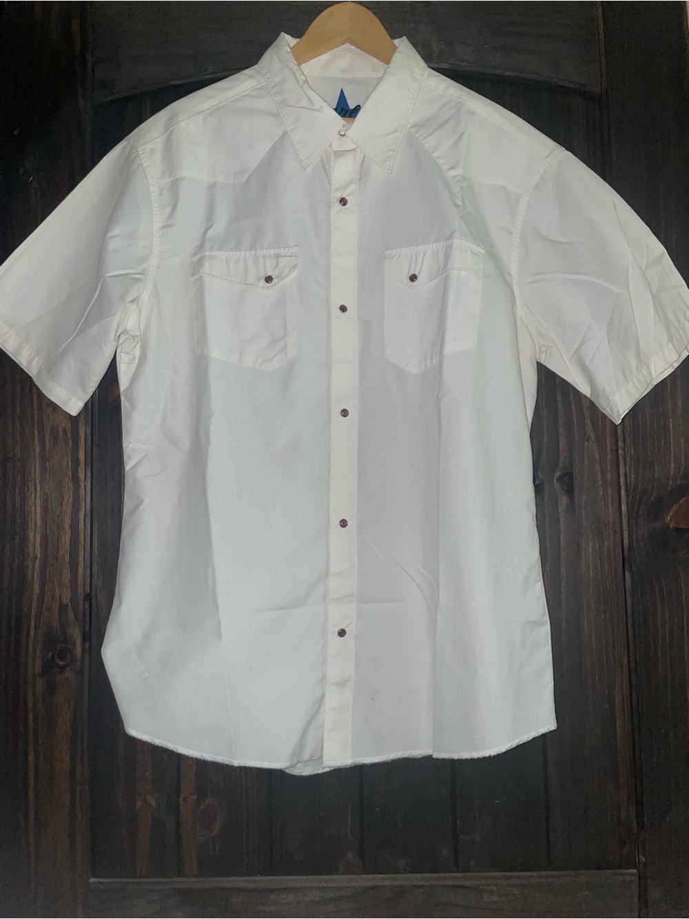 Men's Hurley Short-Sleeve Button-Down Shirt in White, Size L